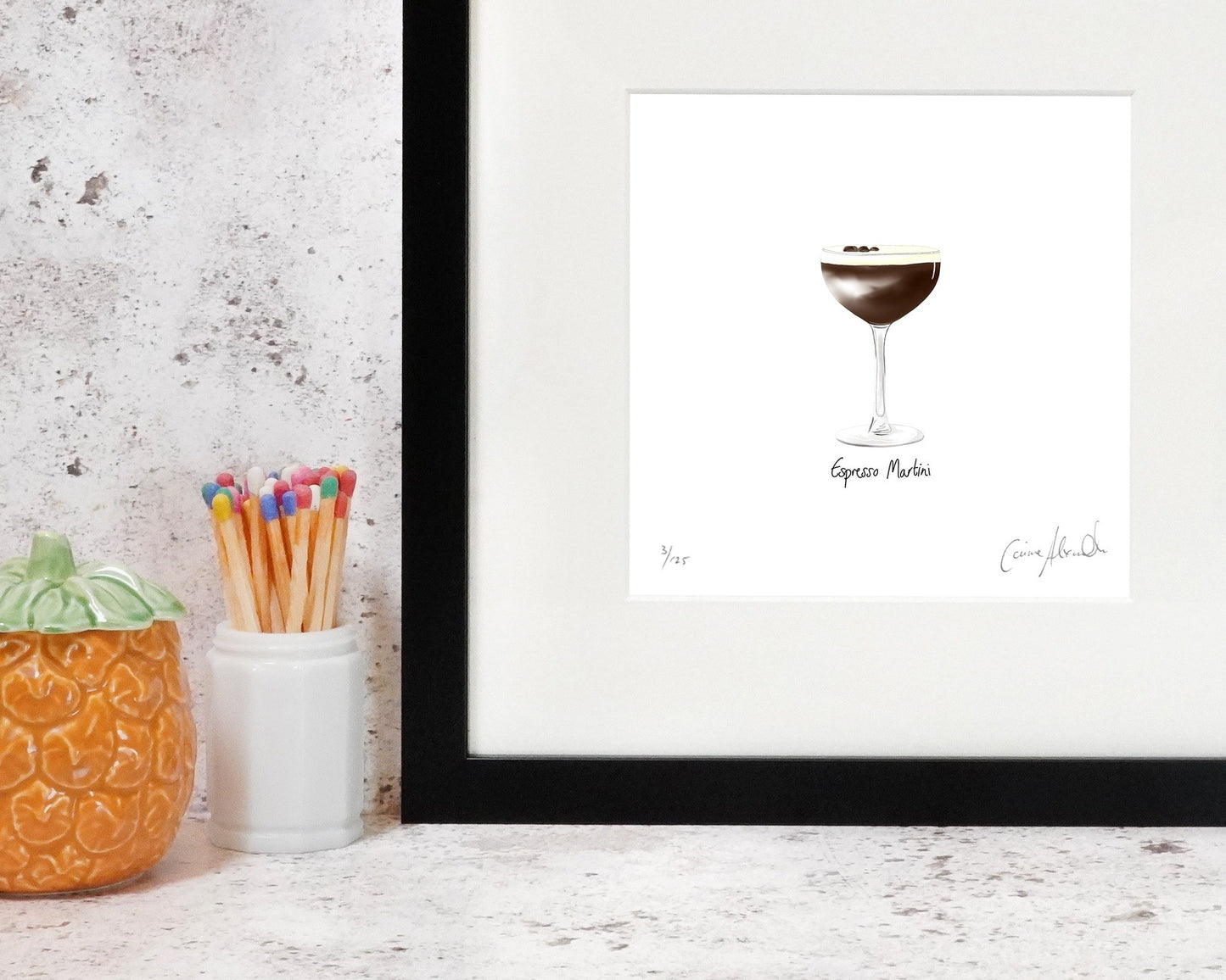Espresso martini framed art print