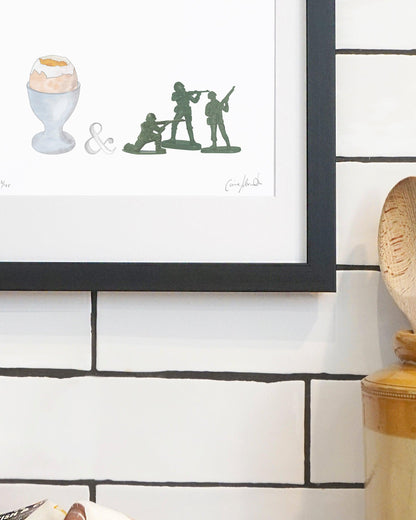 Egg & Soldiers Print