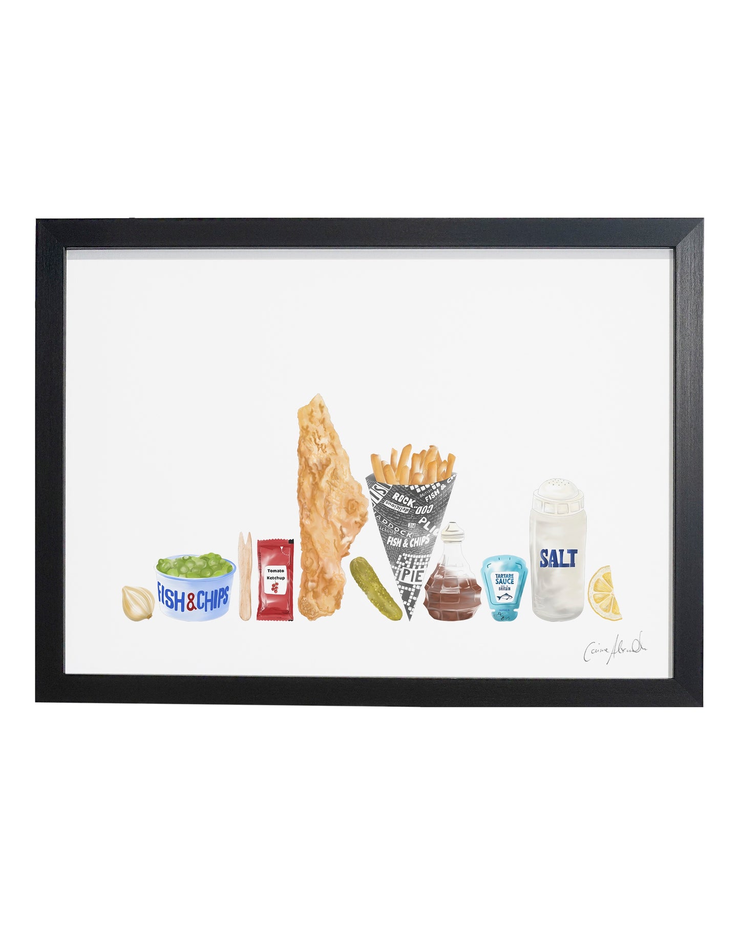 Fish & Chips Print - Kitchen Wall Art, British Made