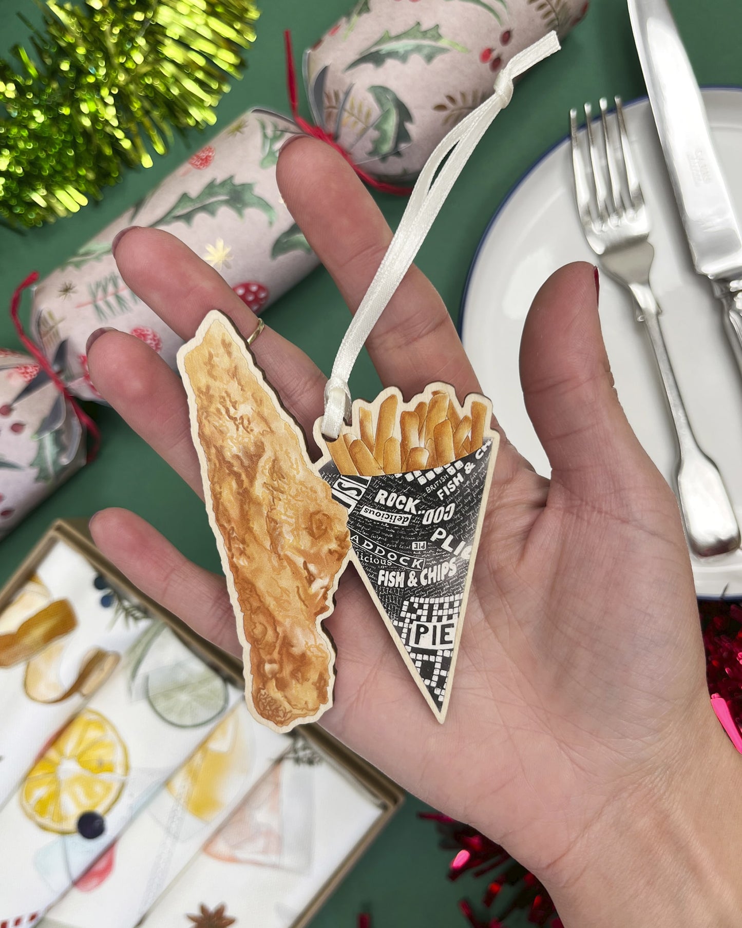 Fish & Chips Christmas Decoration - Eco-Friendly & British Made