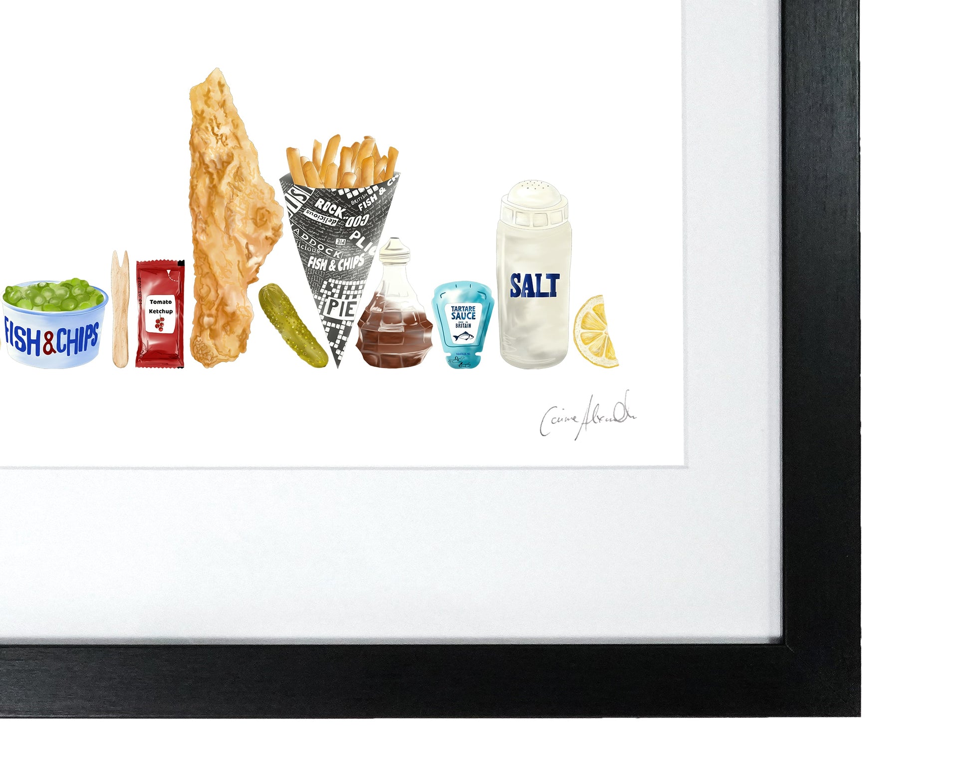 Fish and Chips food art print