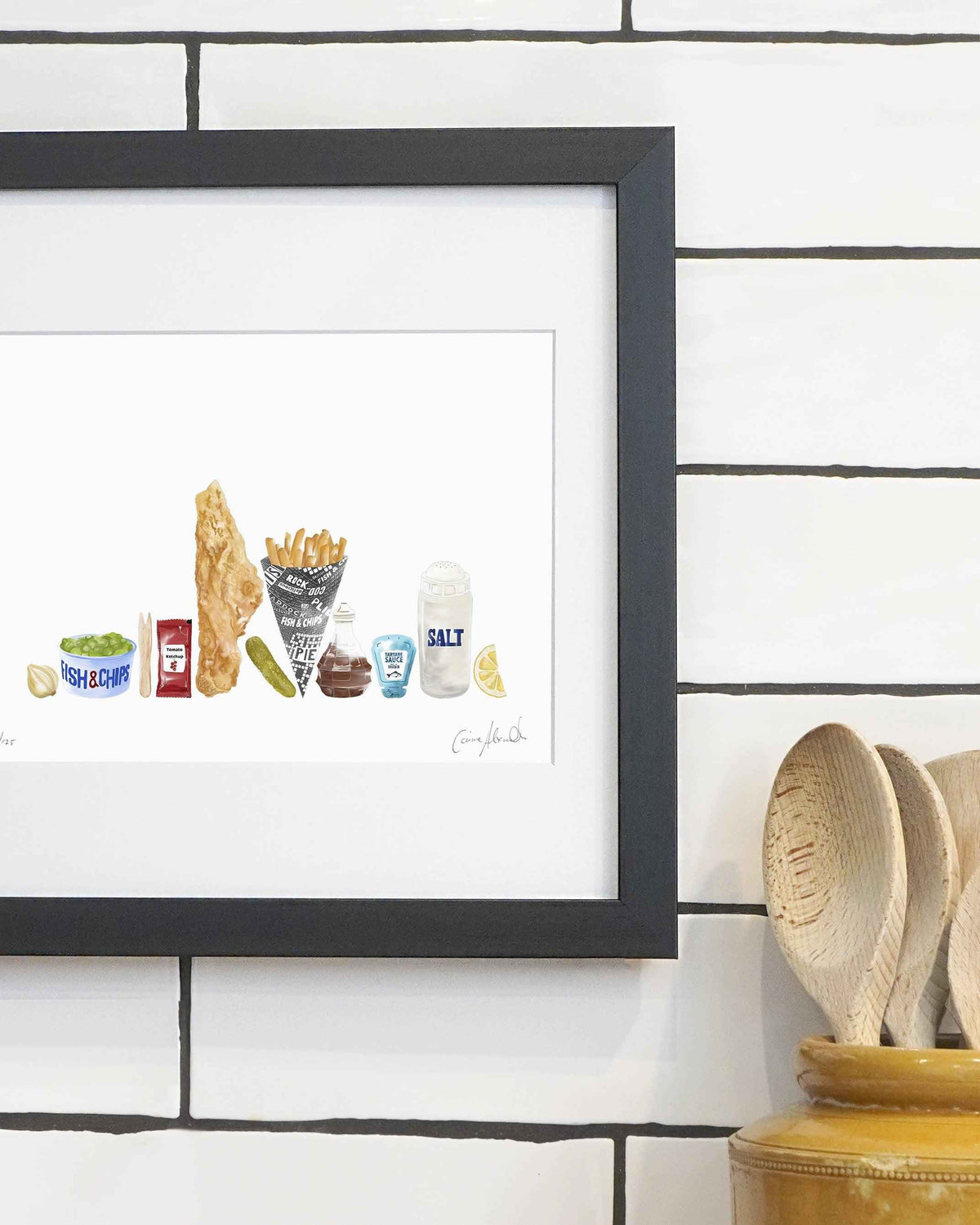 Fish & Chips Print - Kitchen Wall Art, British Made TESTER MERGED PAGE