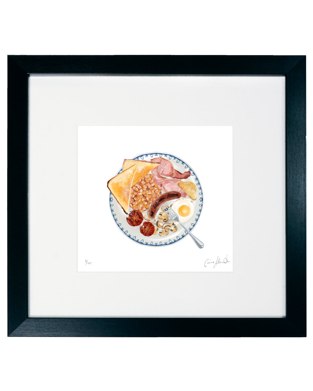 Full English Plated Up - Print - Kitchen Wall Art, British Made