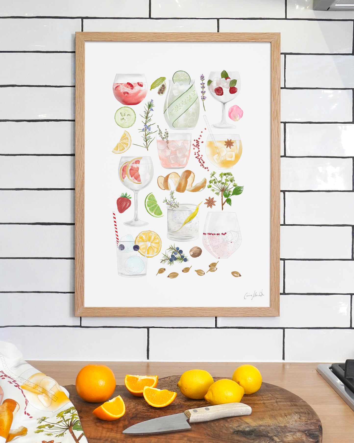 Gin & Tonic Print - Bar Wall Art, British Made