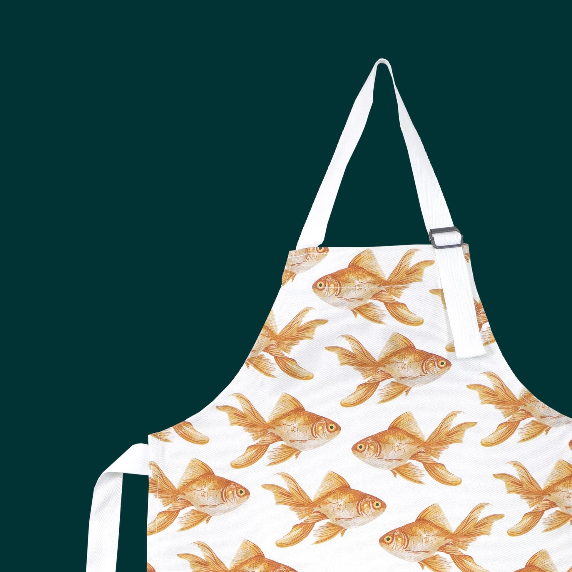 Kid's apron featuring goldfish