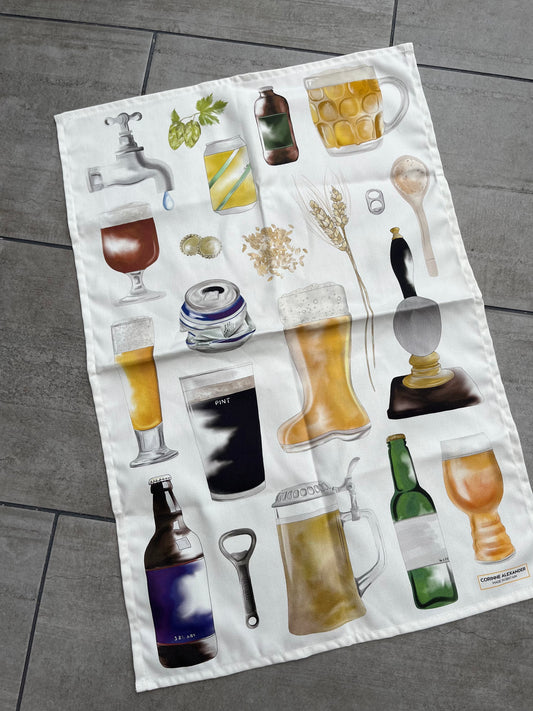 Beer Tea Towel - SAMPLE