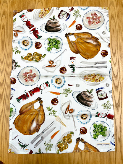 Christmas Dinner Tea Towel - SAMPLE - ONLY 2 AVAILABLE