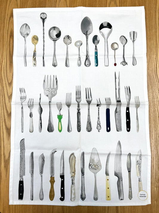 Cutlery Tea Towel - END OF LINE - ONLY 1 AVAILABLE