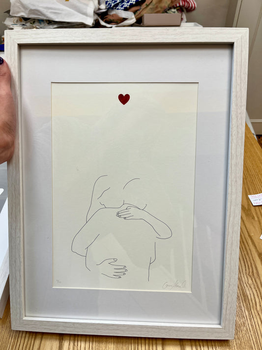 Cuddle Framed Print - END OF LINE - LAST 1