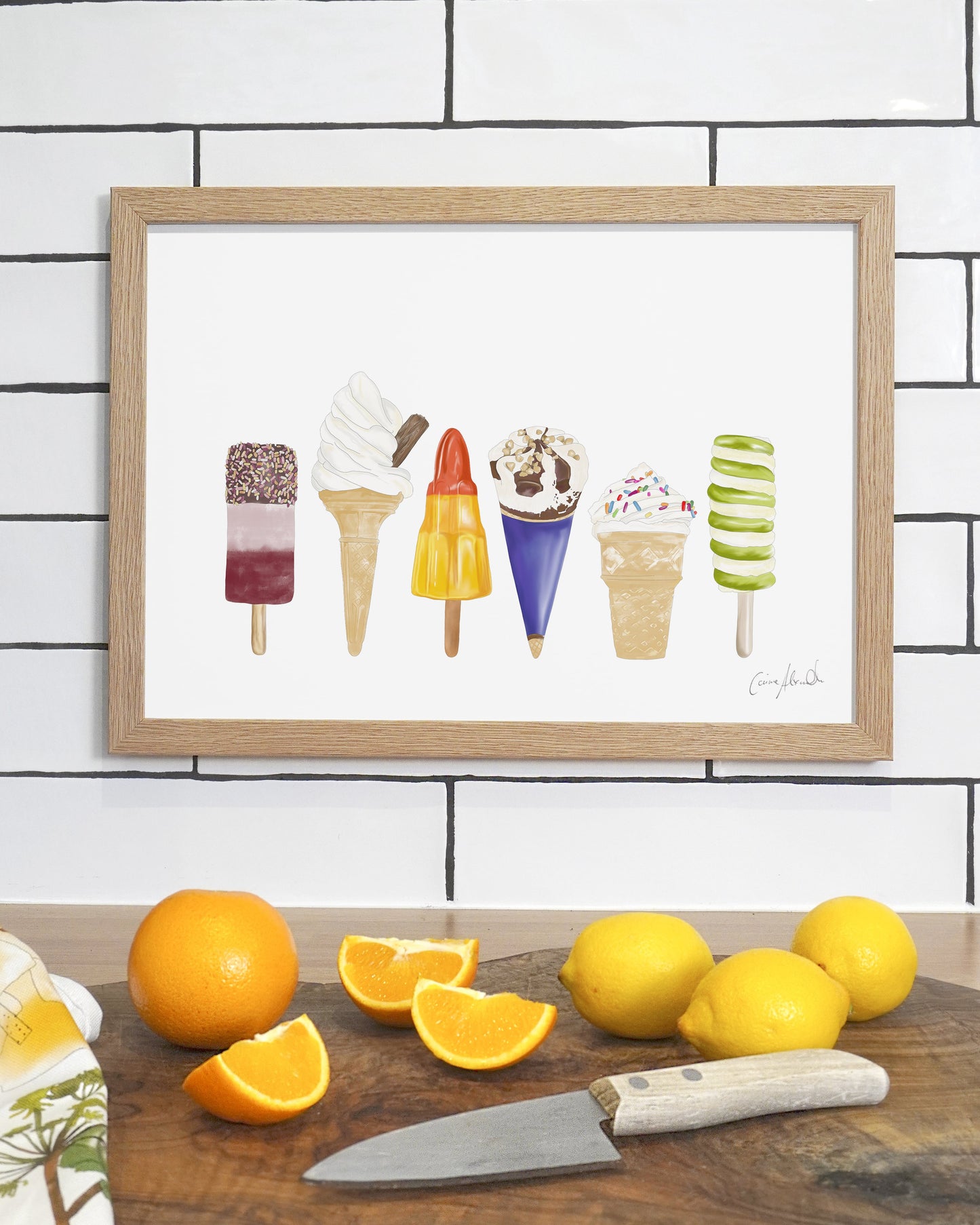 Ice Cream Print - Kitchen Wall Art, British Made