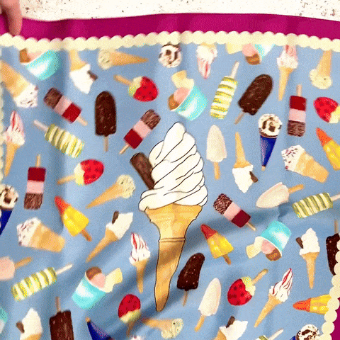 Ice Cream Square Silk Scarf