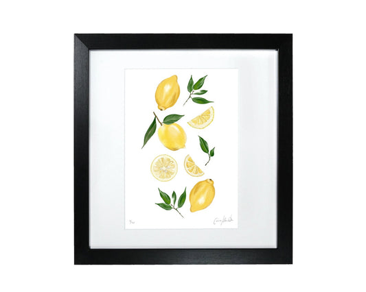 Yellow lemon print