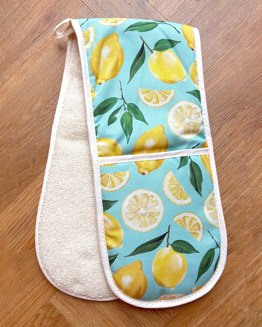 Lemon Oven Glove, Citrus Kitchen & British Made
