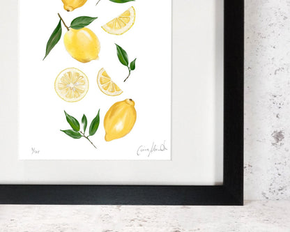 Yellow lemon print for the kitchen