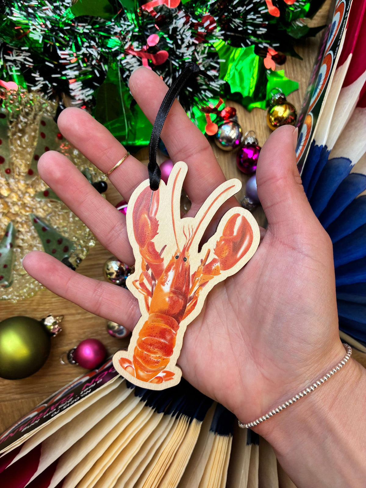 Lobster Wooden Christmas Tree Decoration | Eco-Friendly & British Made