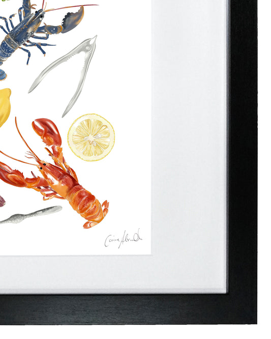 Lobster For Dinner Print - Coastal Wall Art, British Made