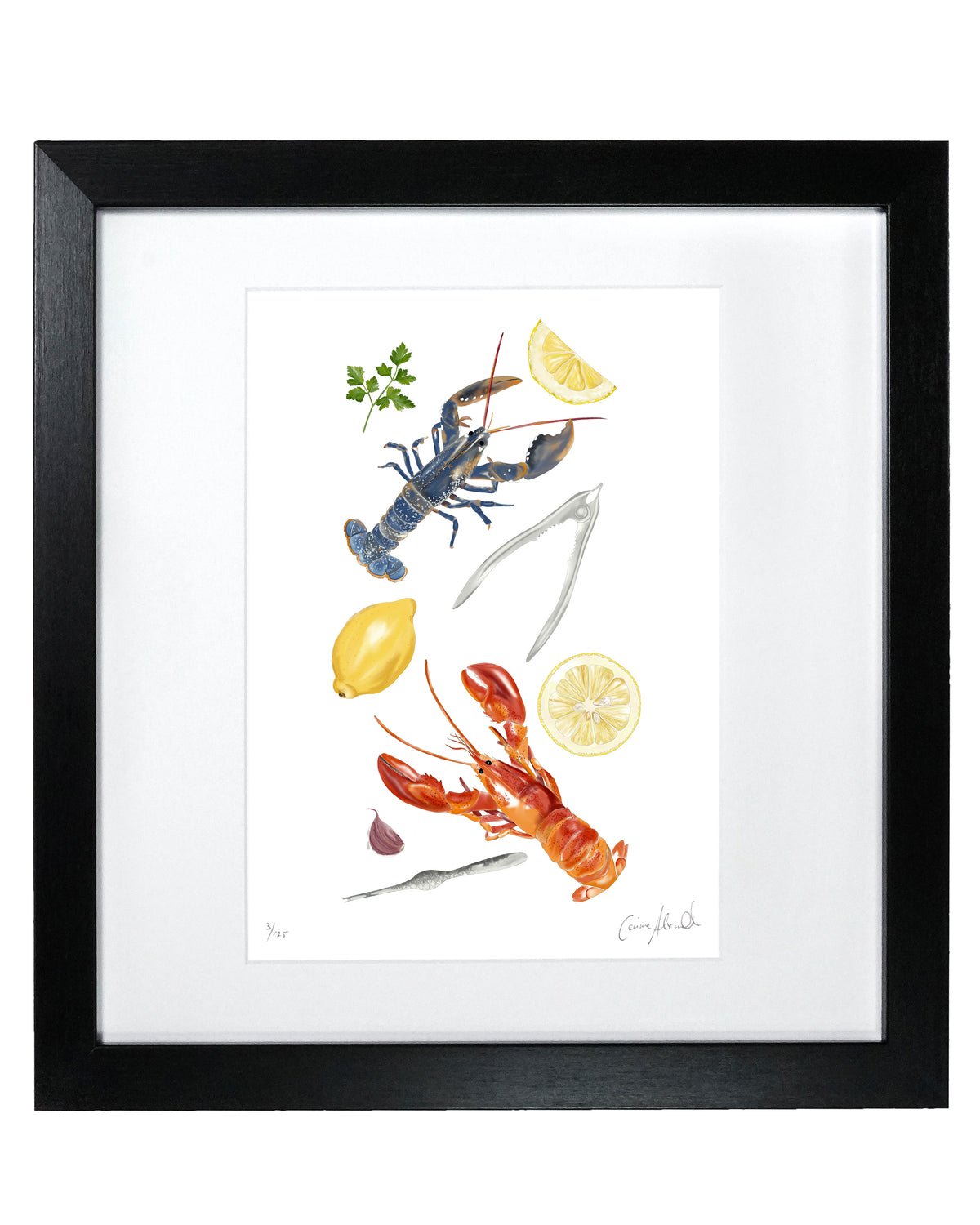 Lobster For Dinner Print - Coastal Wall Art, British Made