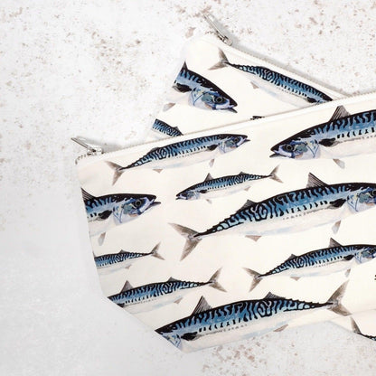 Mackerel wash bag perfect for taking on holiday