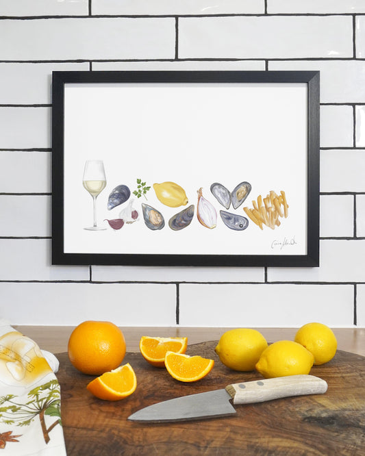Moules Frites | Large Scale Print | A3