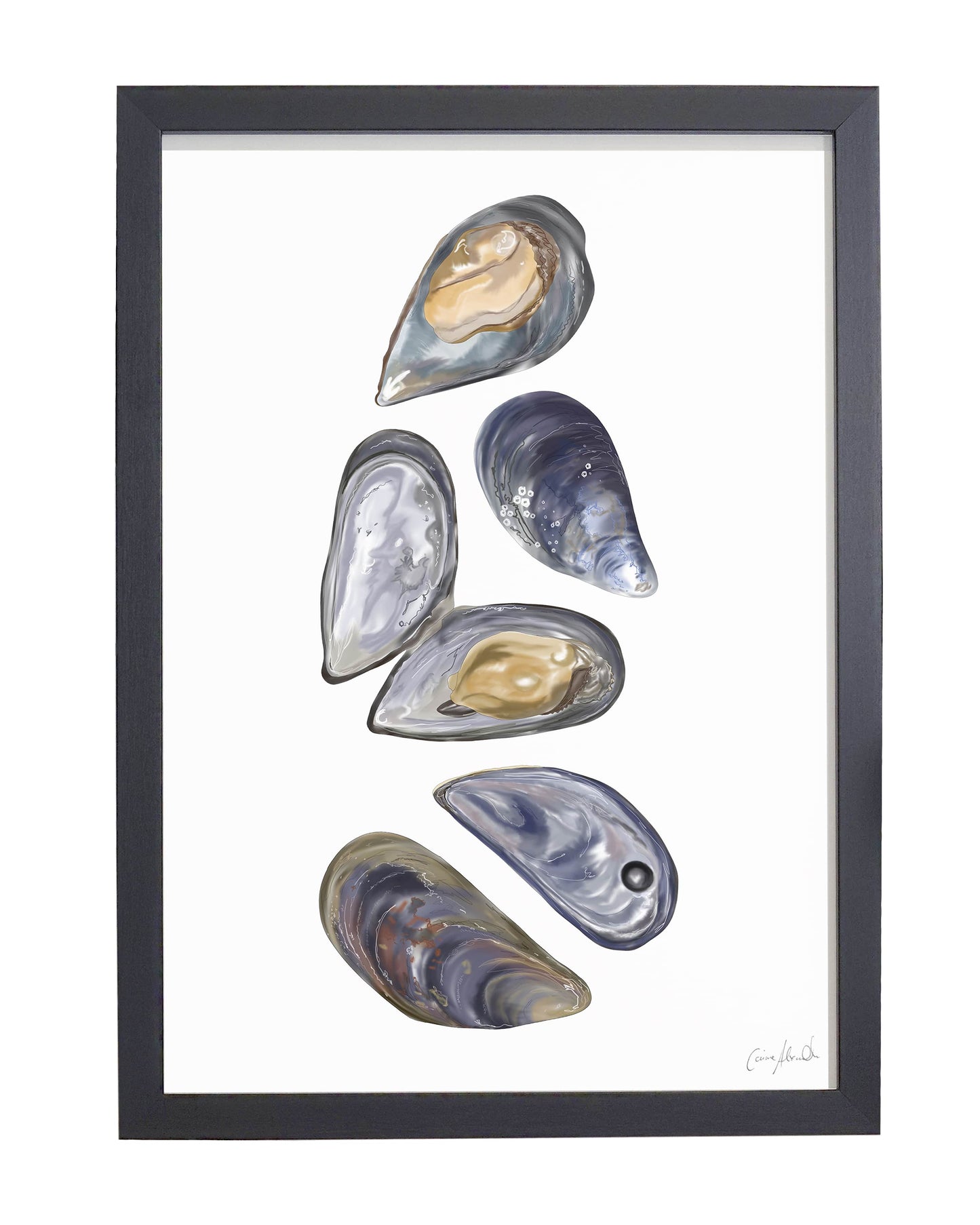 Mussels Print - Kitchen Wall Art, British Made