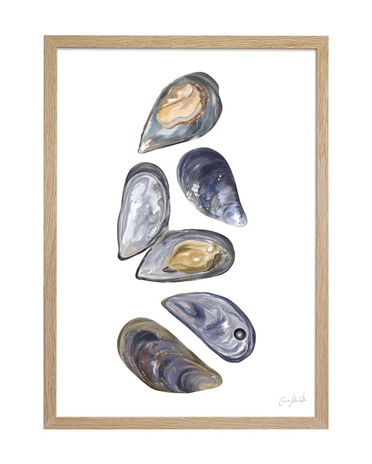 Mussels Print - Kitchen Wall Art, British Made