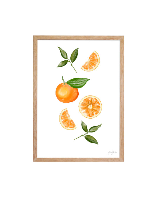 Orange Print - Citrus Kitchen Art, British Made