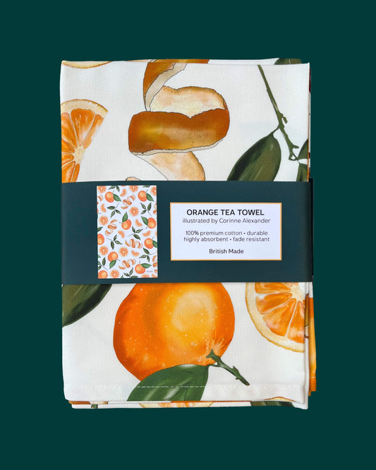 Orange Tea Towel