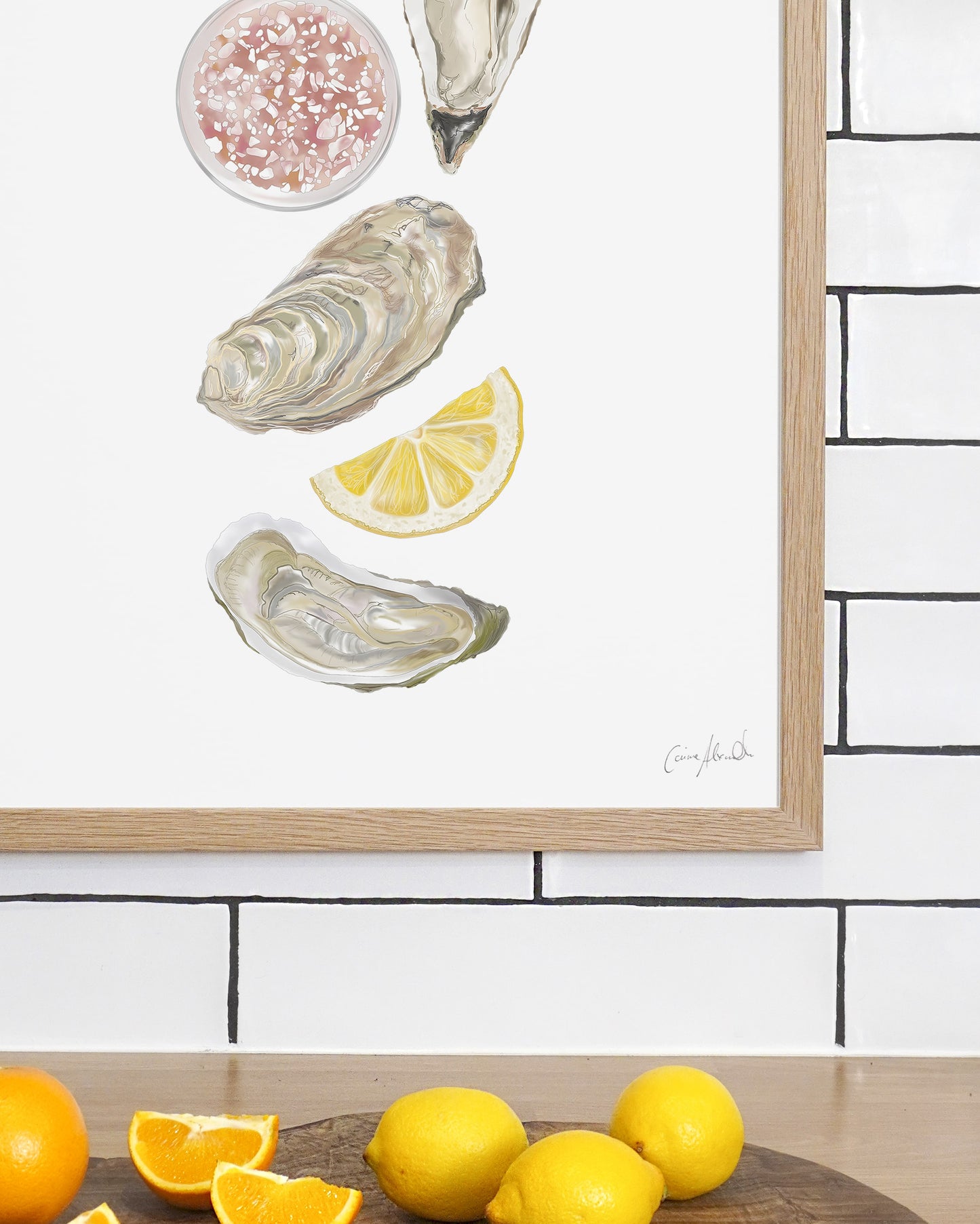 Oyster Print - Coastal Wall Art, British Made