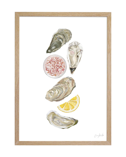 Oyster Print - Coastal Wall Art, British Made