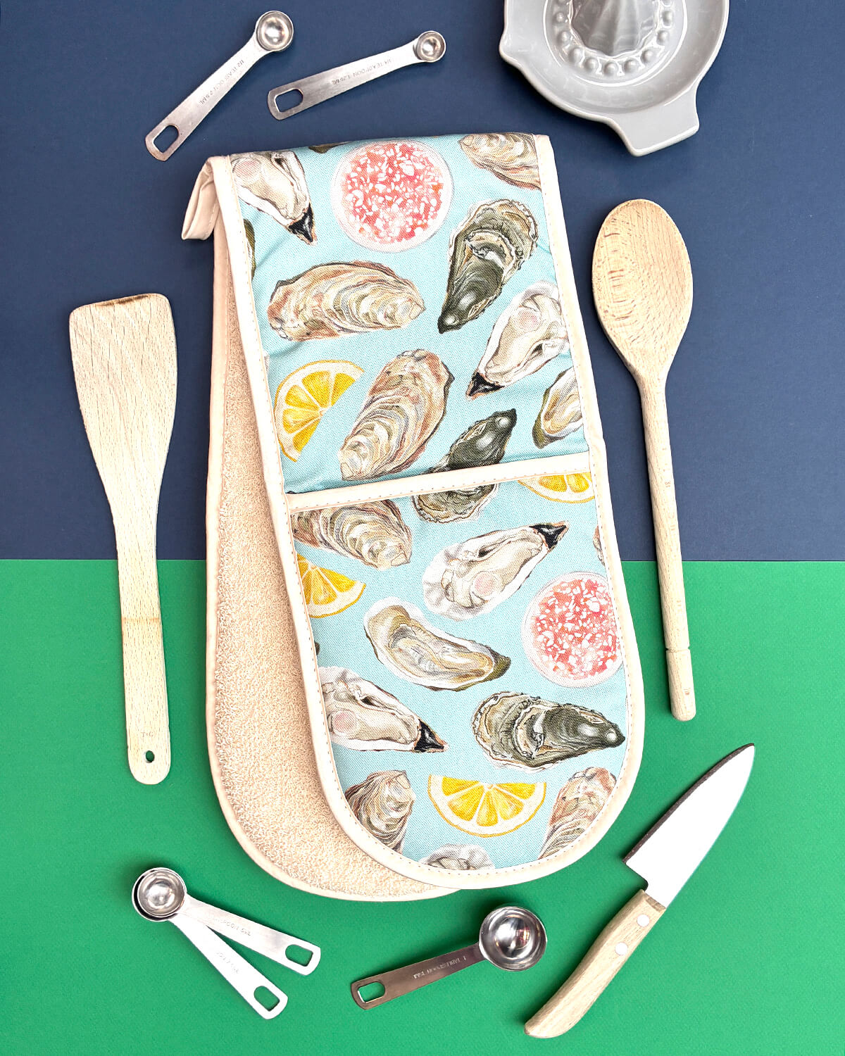 Oyster Oven Glove, Hand Drawn Illustrations For A Seafood Lover