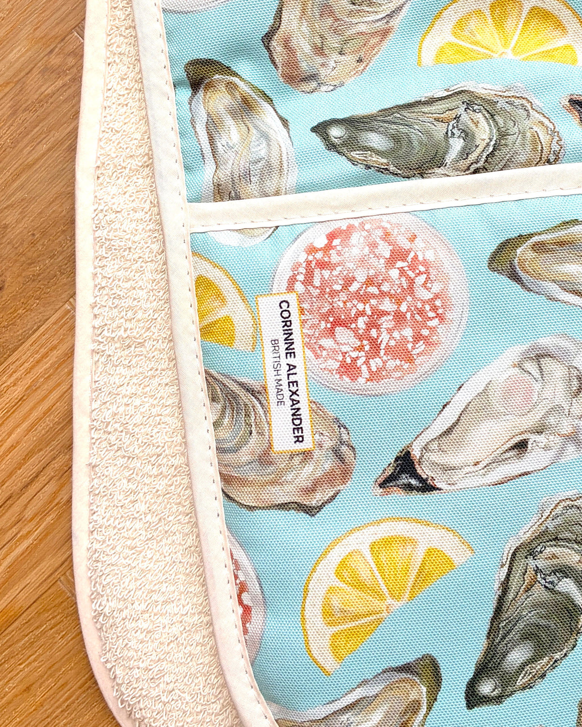 Oyster Oven Glove, Hand Drawn Illustrations For A Seafood Lover