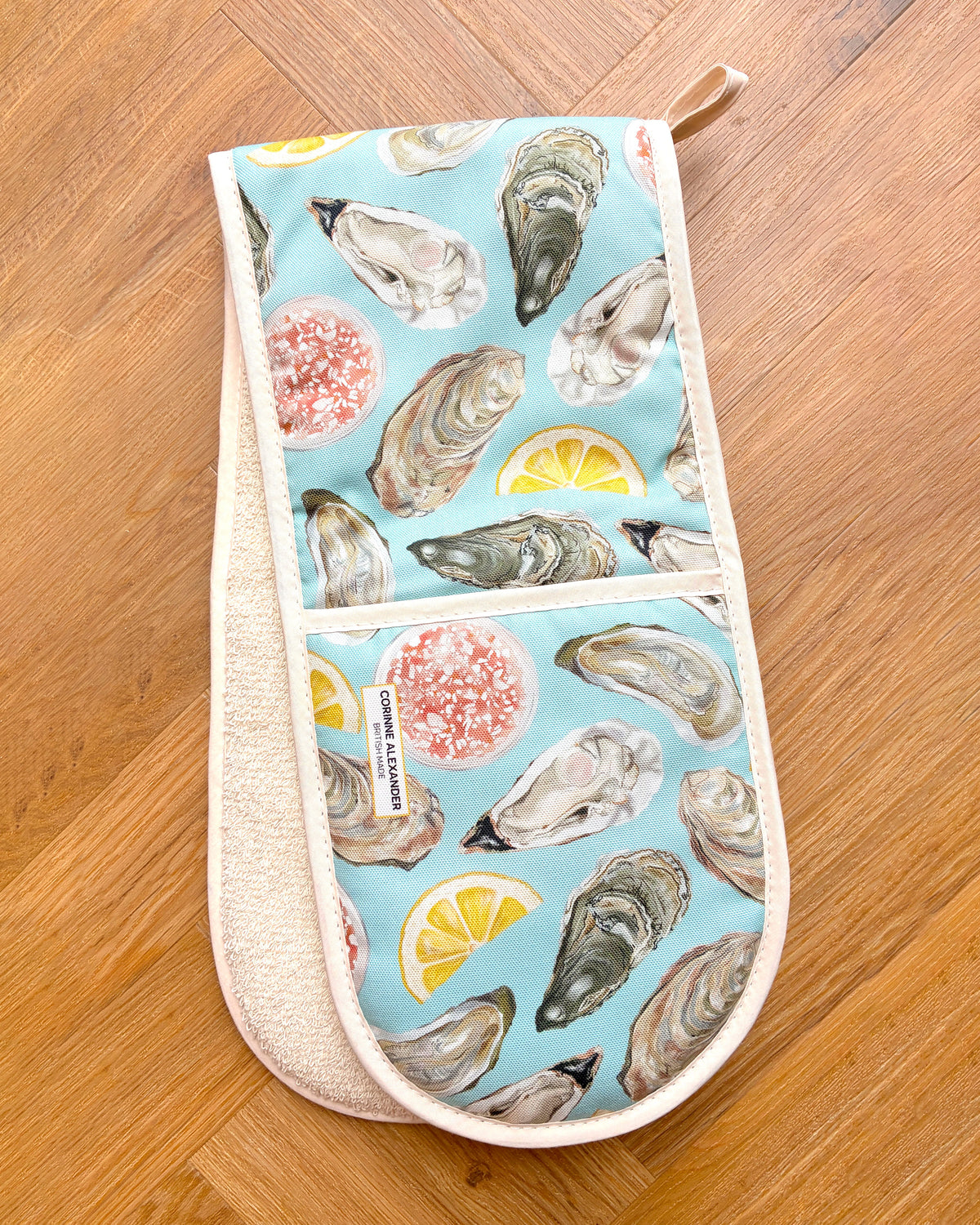 Oyster Oven Glove, Hand Drawn Illustrations For A Seafood Lover