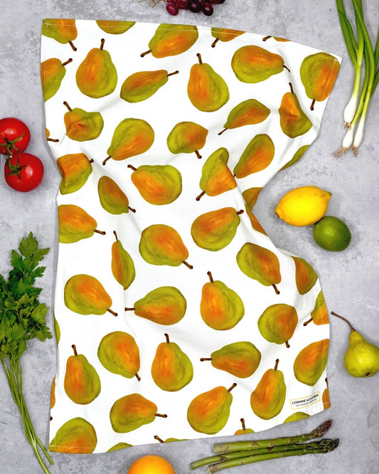 Pear Tea Towel from our fruity homeware collection