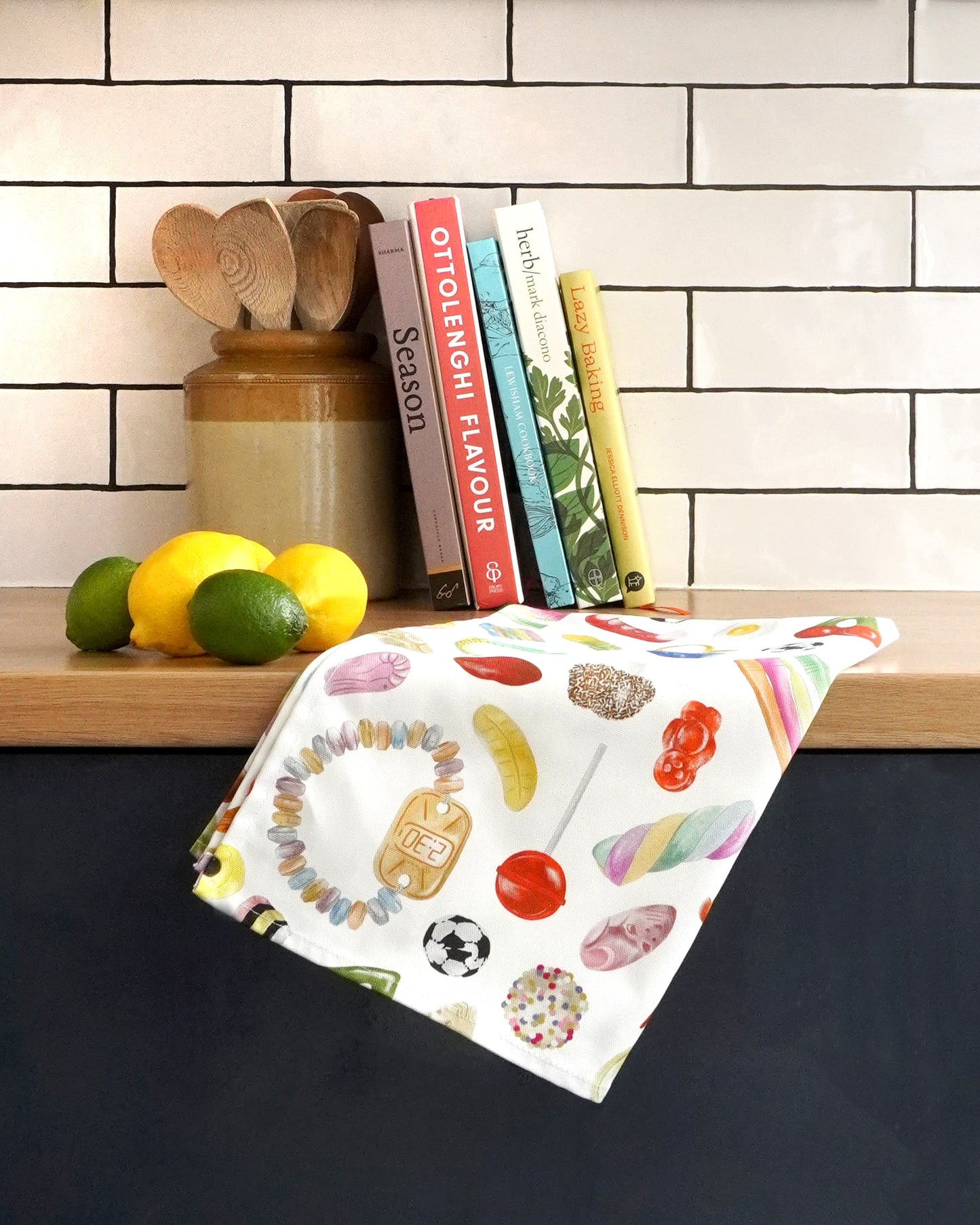 Pick and mix tea towel for modern kitchen decor