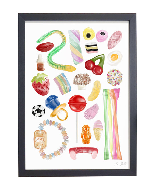 Pick & Mix Sweeties | Large Scale Print | A3