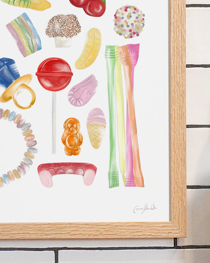 Pick & Mix Sweeties | Large Scale Print | A3