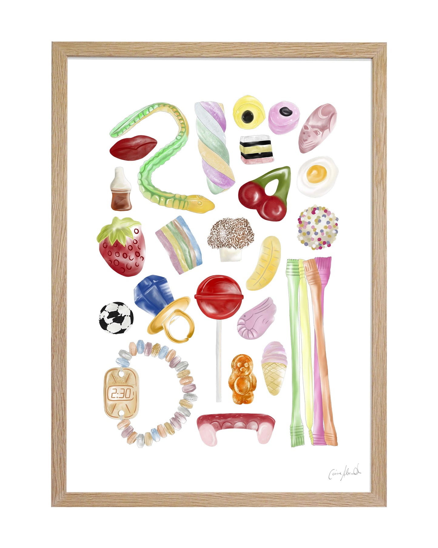 Pick n Mix Sweeties Print - Fun Kitchen Art, British Made