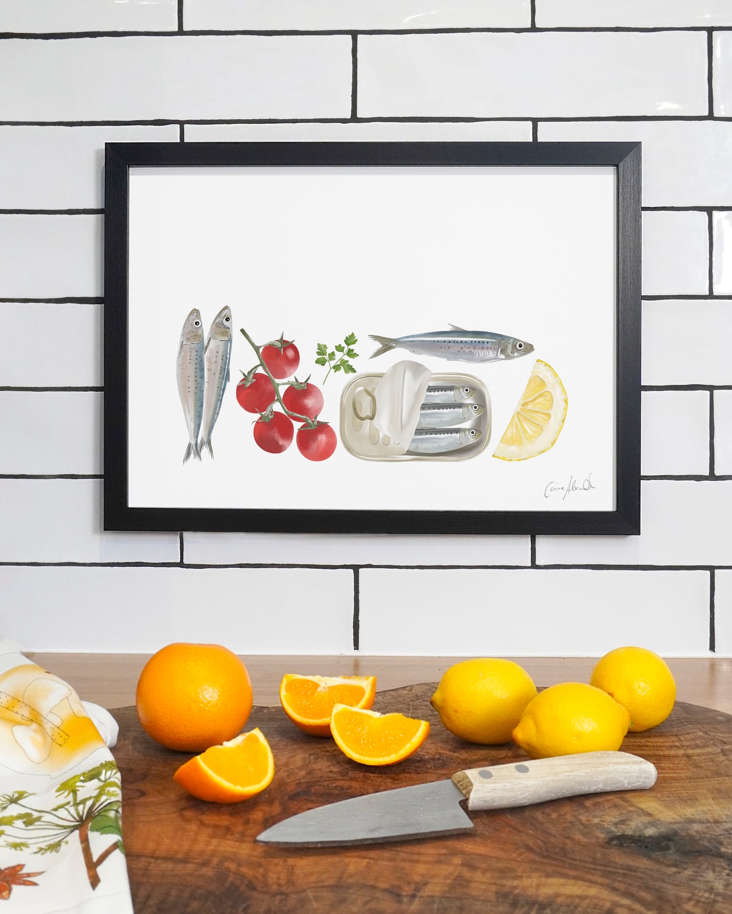 Sardine Print - Coastal Wall Art, British Made