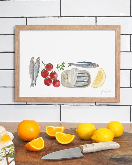 Sardine Print - Coastal Wall Art, British Made