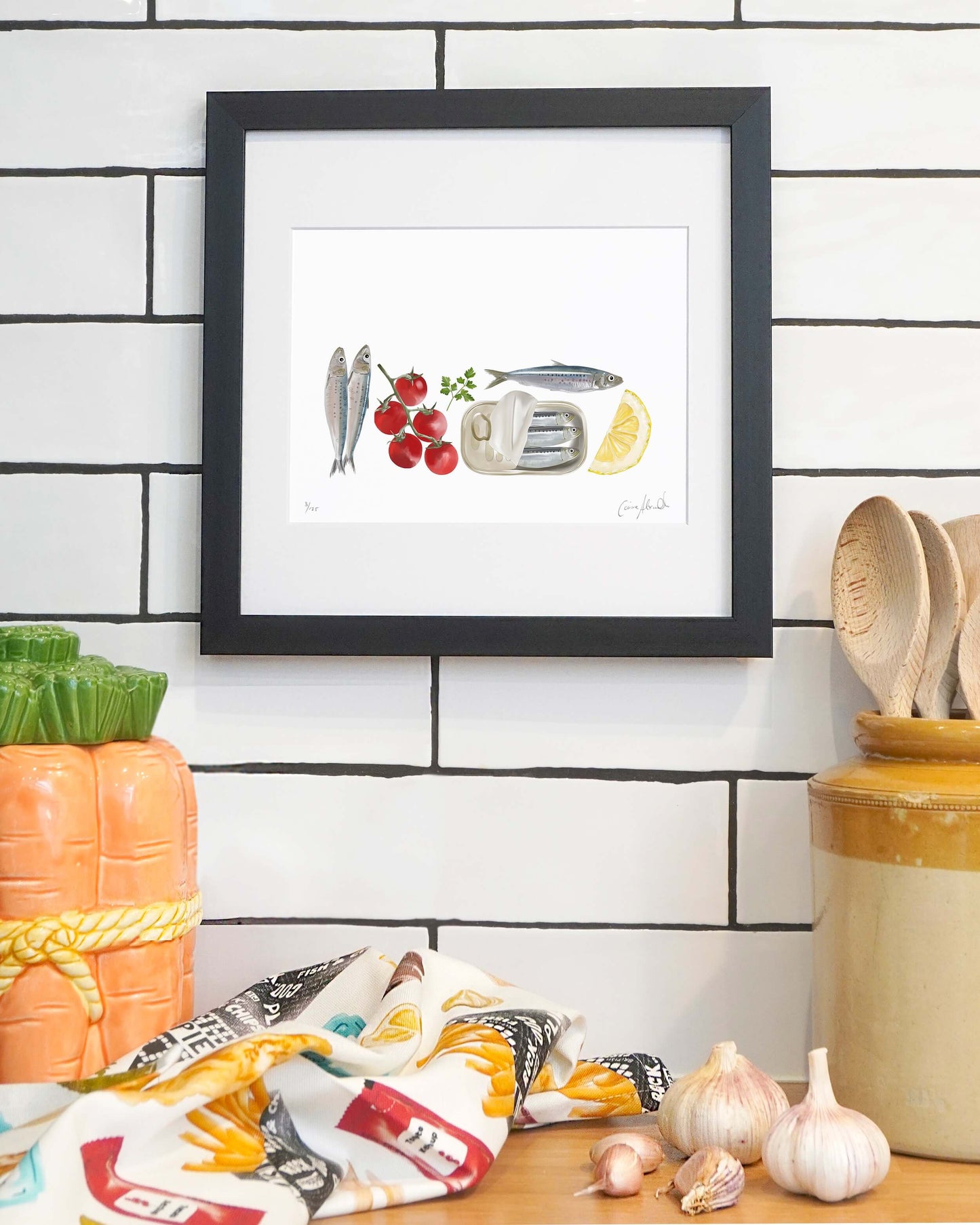 Sardine Print - Coastal Wall Art, British Made