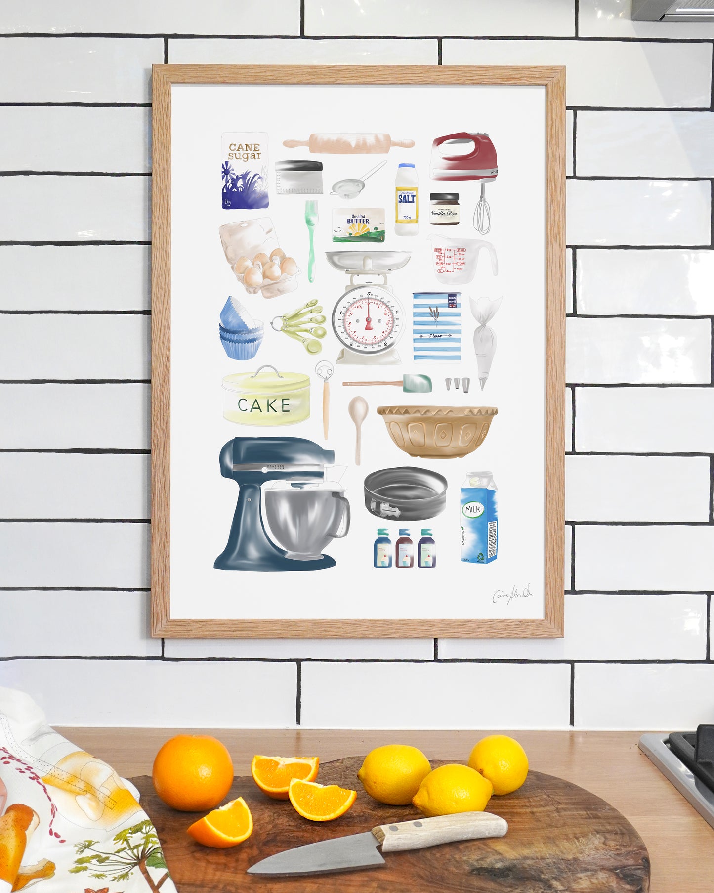 Time To Bake Print - Baking Wall Art, British Made