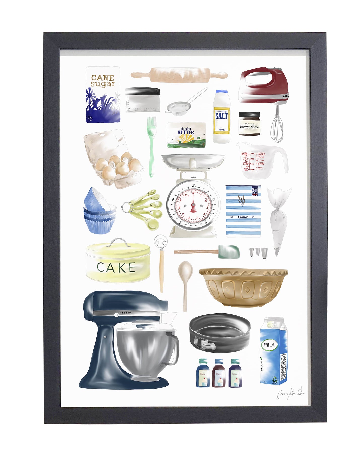 Time To Bake Print - Baking Wall Art, British Made