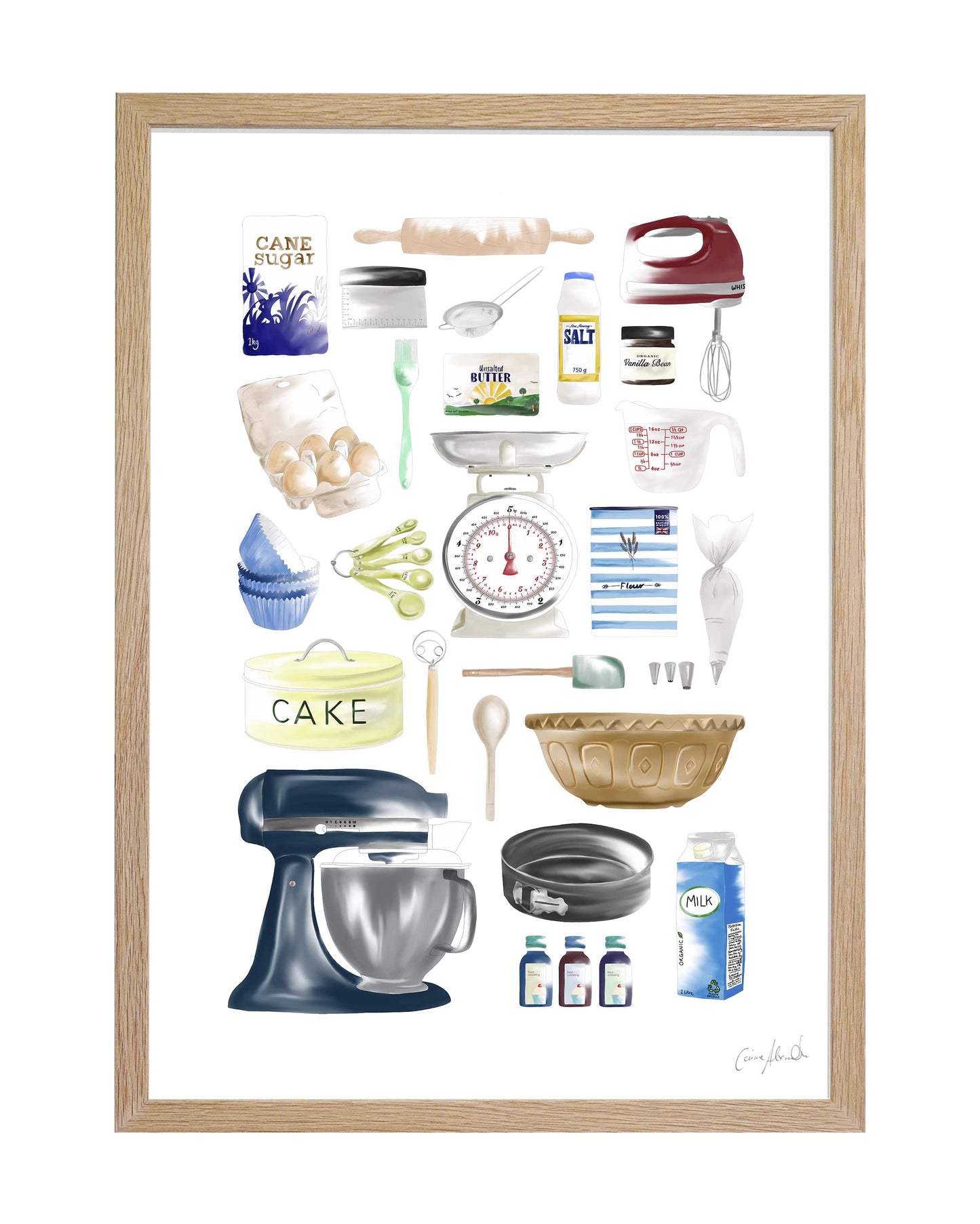 Time To Bake Print - Baking Wall Art, British Made