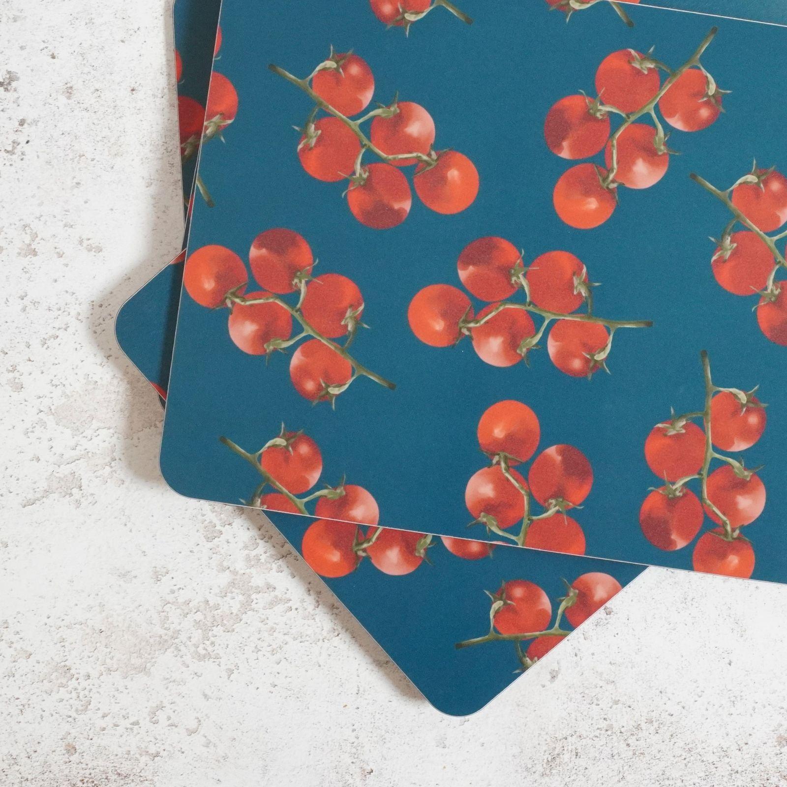 Tomato Placemats Blue dackround