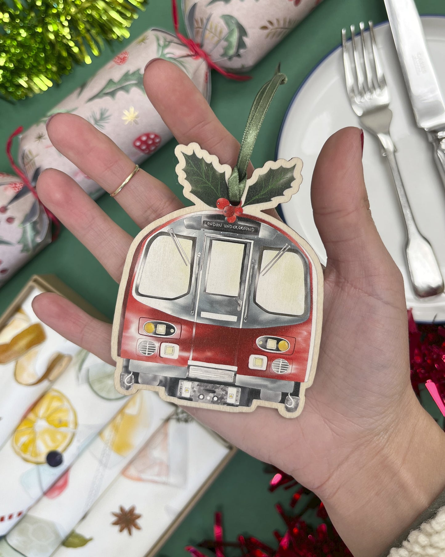 London Tube Christmas Decoration