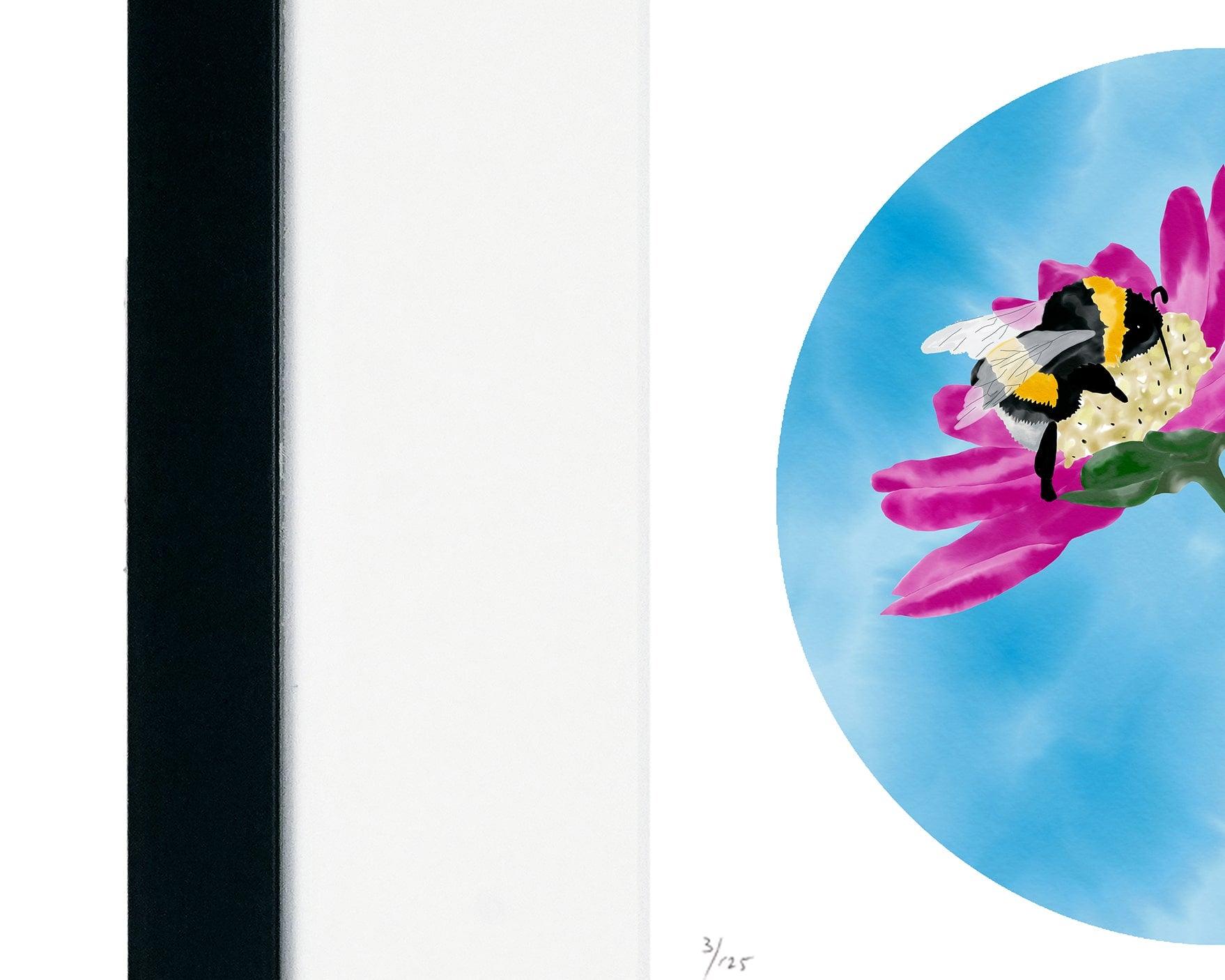 Bumble bee art print 