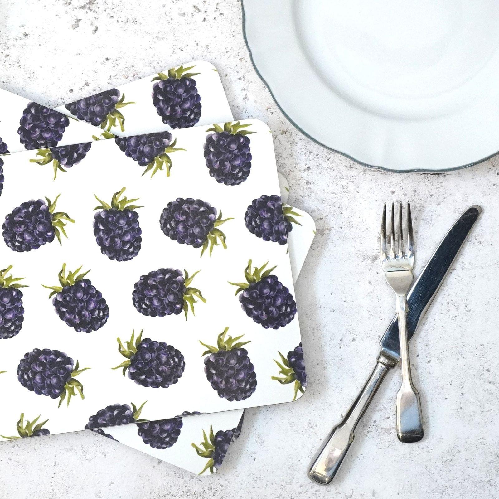 Blackberry kitchen placemats