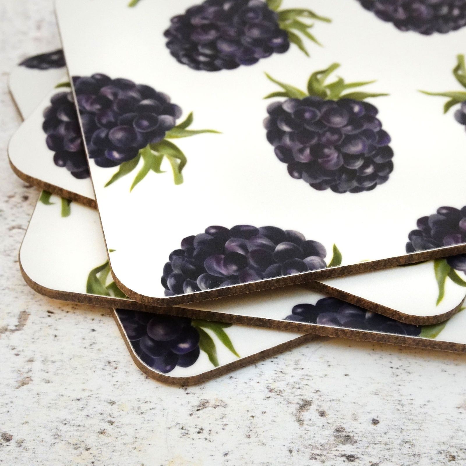Blackberry coaster sets made in the UK 