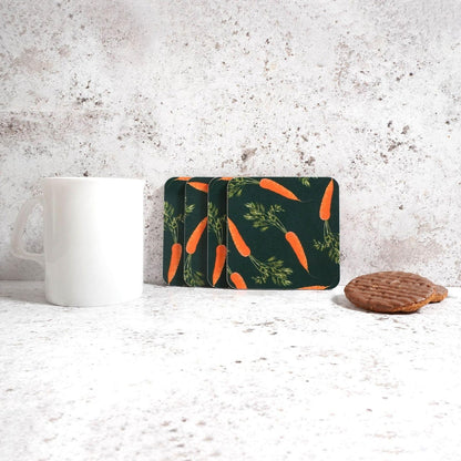 Matching carrot coasters and placemats