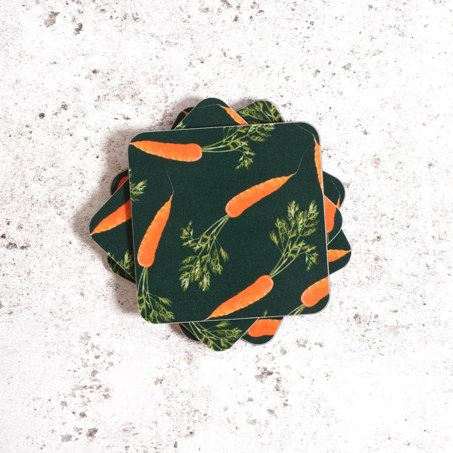 Carrot Coaster set made in the uk